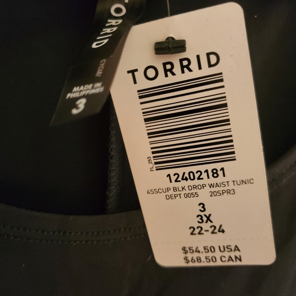 Torrid black tunic swim cover - Picture 3 of 3